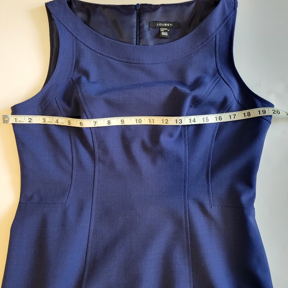 Louben Deep Blue Shift Dress SZ 10 - Picture 10 of 17